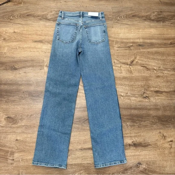 Re/Done Blue 90's High Rise Loose Straight Leg‎ Jeans Size 25 - Picture 7 of 10